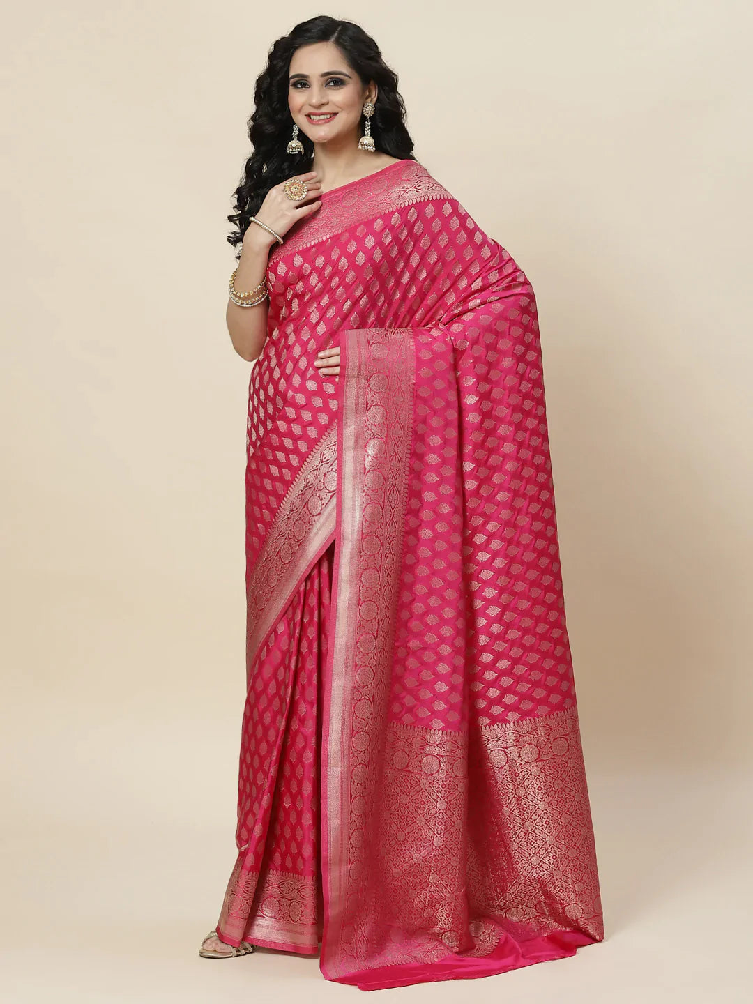 Zari Booti Handloom Woven Saree
