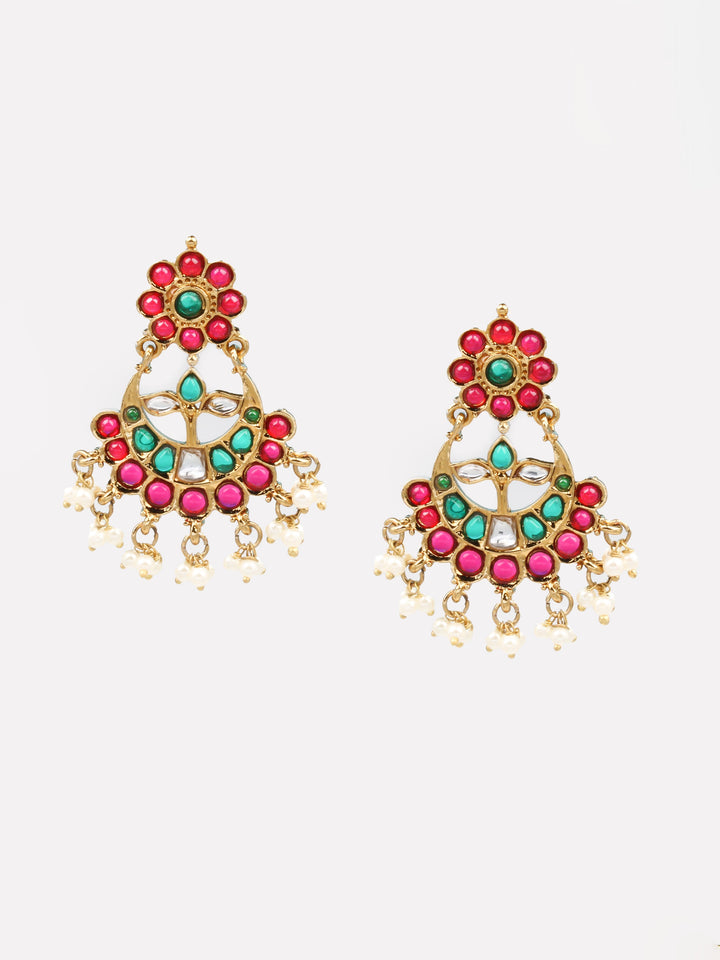 Golden Chandbali Earrings