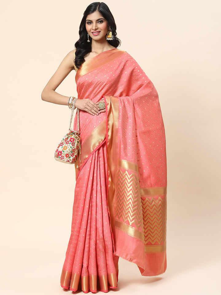 Zari Booti Handloom Woven Saree