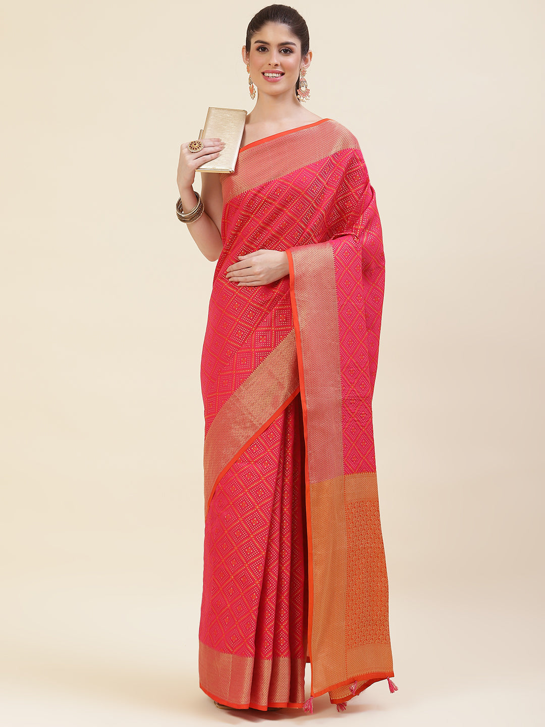 Geometric Woven Handloom Saree