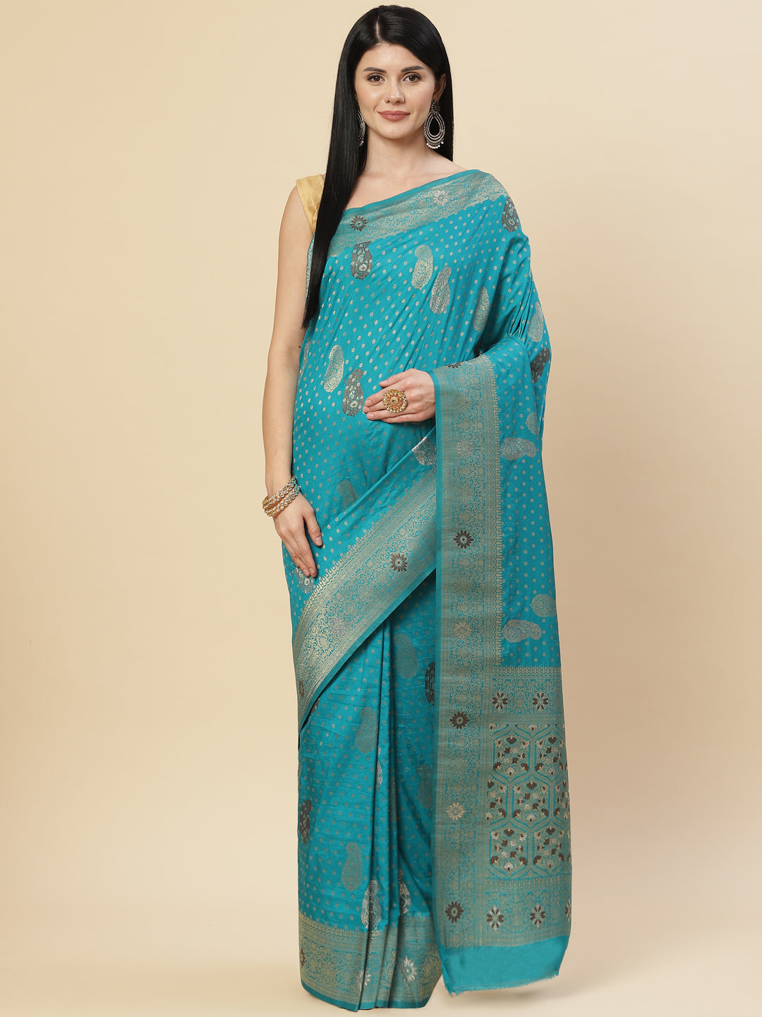 Zari Booti Handloom Woven Saree