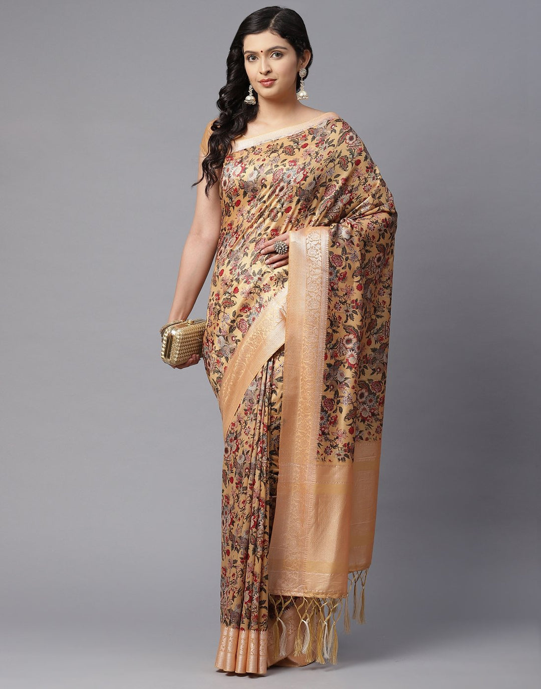 Floral Print Art Handloom Saree