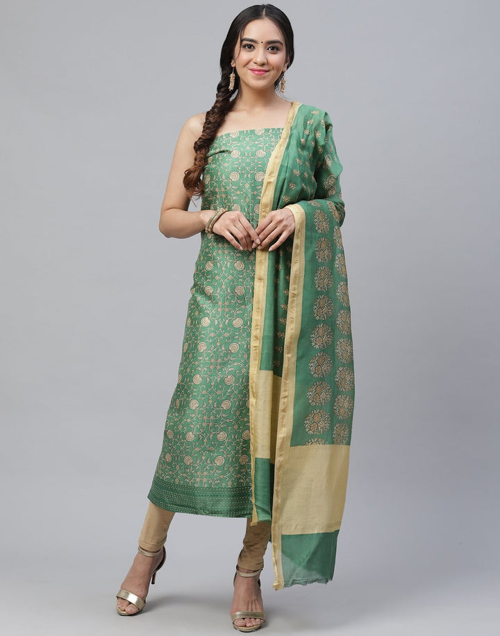 Fine Chanderi Printed Suit Piece