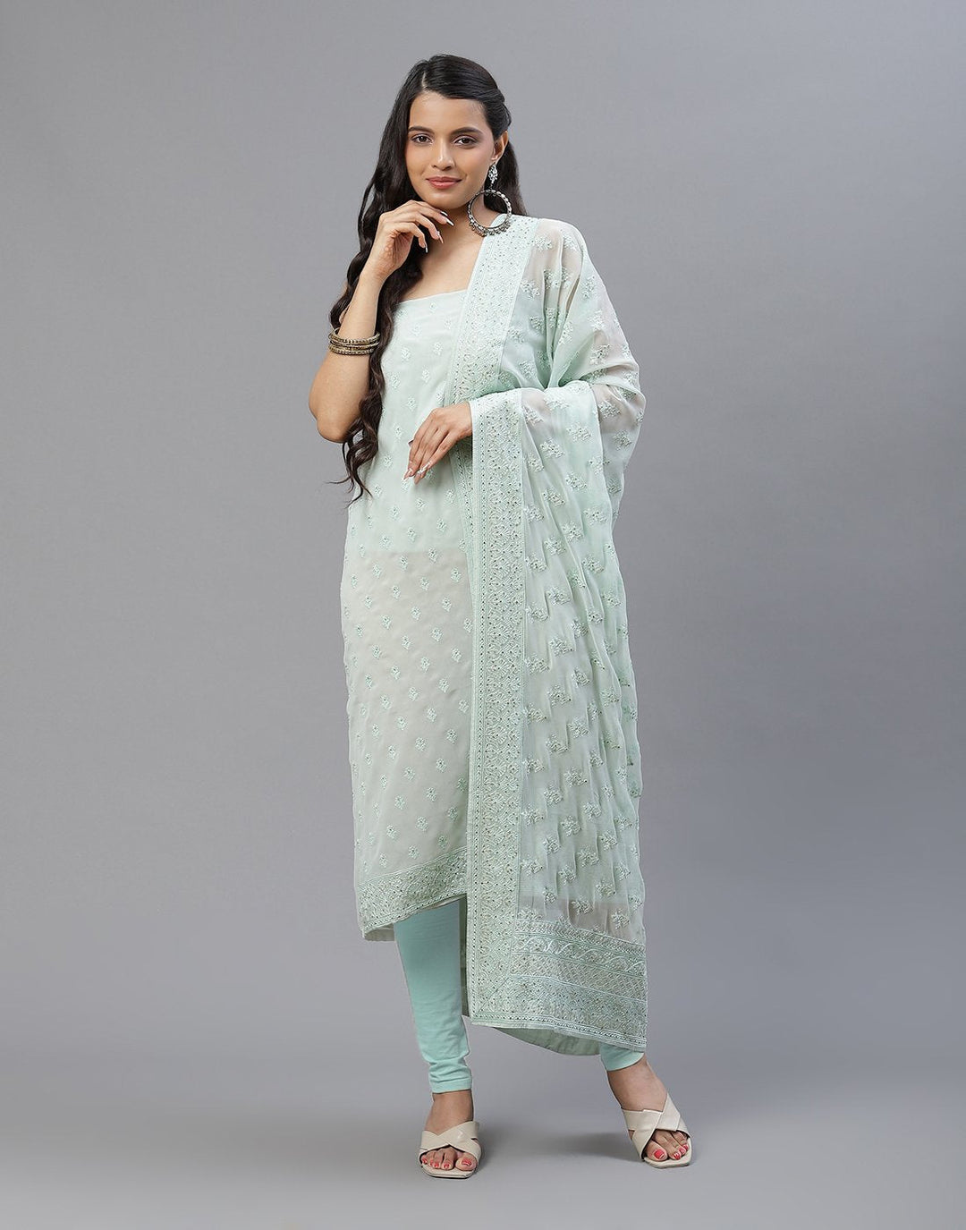 GEORGETTE EMBROIDERED SUIT SET