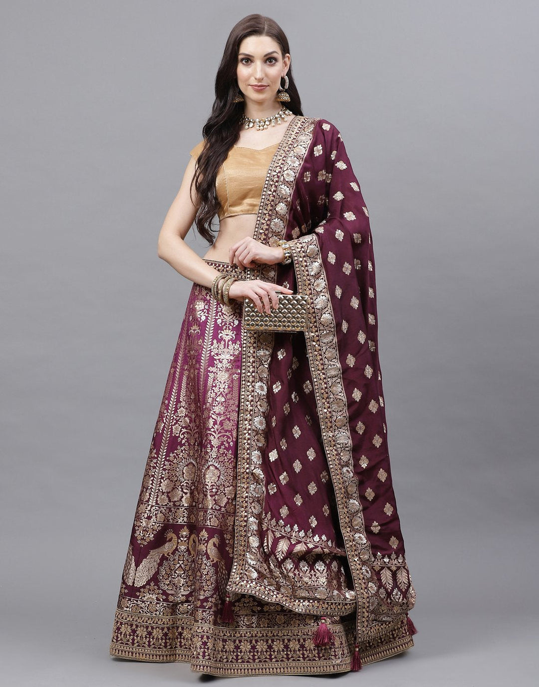 Banarsi Brocade Lehenga Unstitched