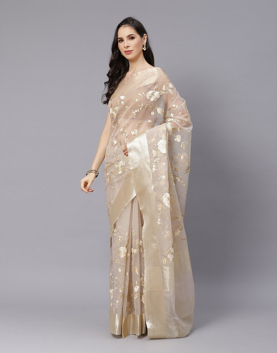 Cotton Woven Embroidery Saree