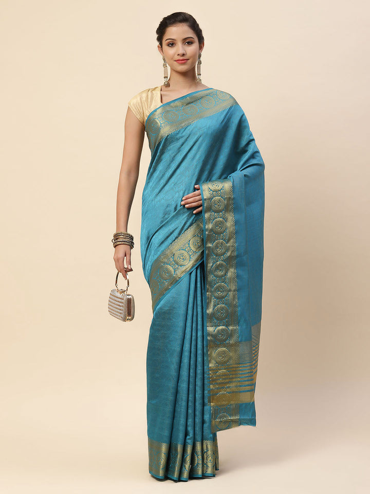 Plain Zari Border Art Handloom Woven Saree