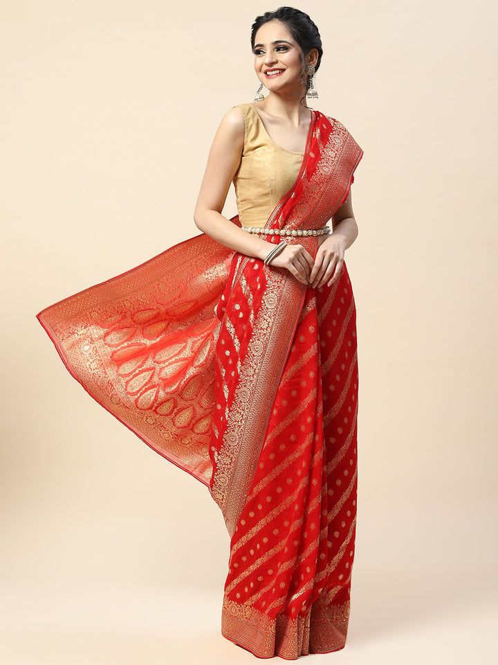 Swarovski Embroidered Georgette Saree