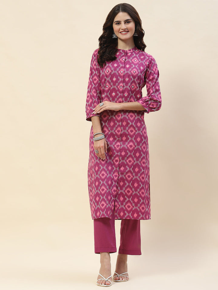Printed Cotton Kurta Set