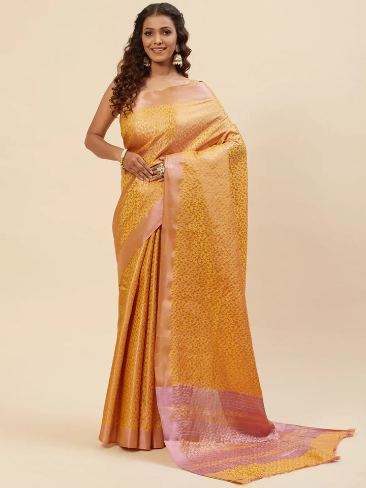 Jacquard Zari Border Handloom Woven Saree