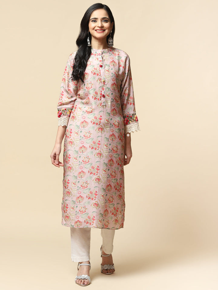 Floral Printed Cotton Kurta