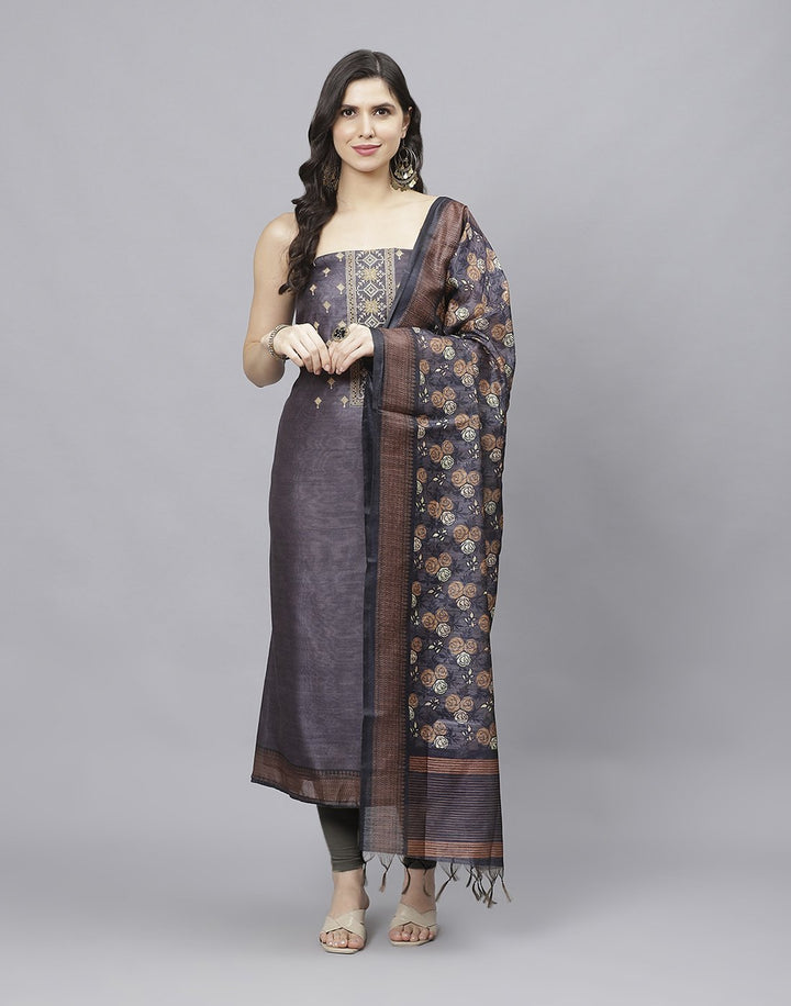 Chanderi Embroidered Suit piece