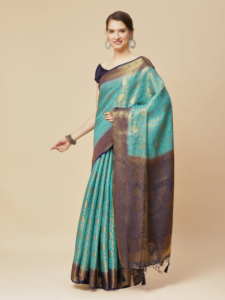 Zari Jaal Art Handloom Woven Saree