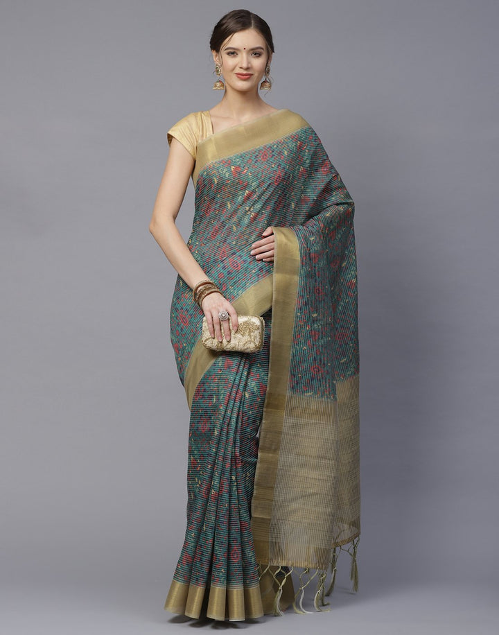 Cotton Chanderi Printed Saree