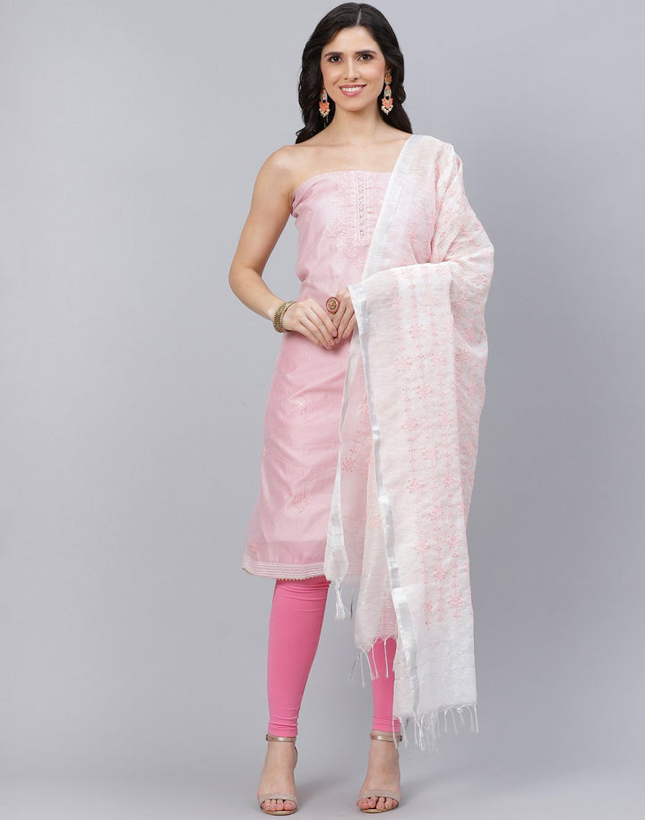 Chanderi Embroidered Suit Piece