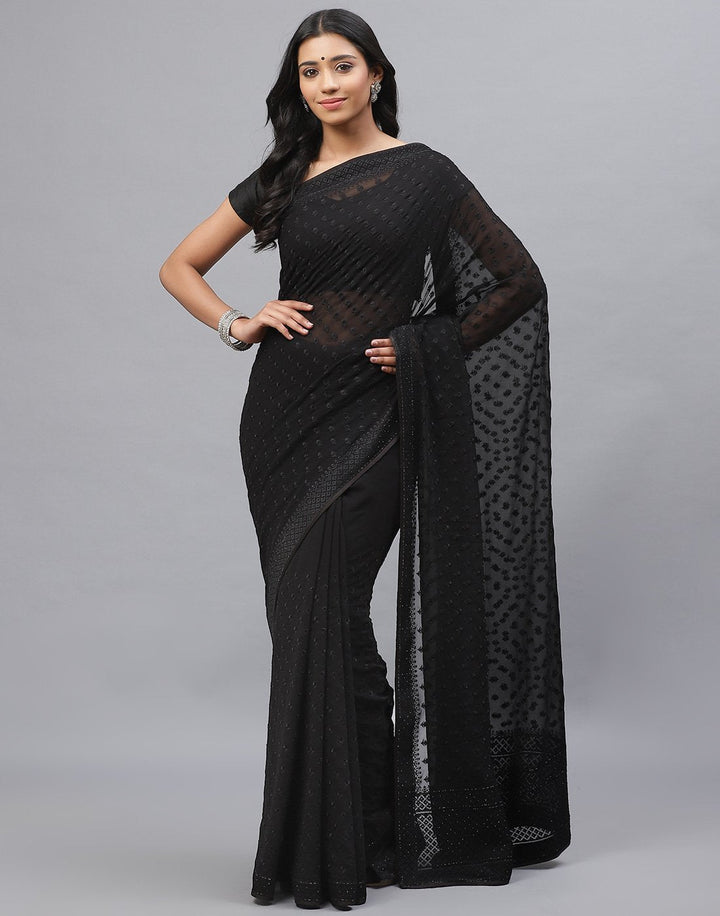 Art Georgette Embroidery Saree