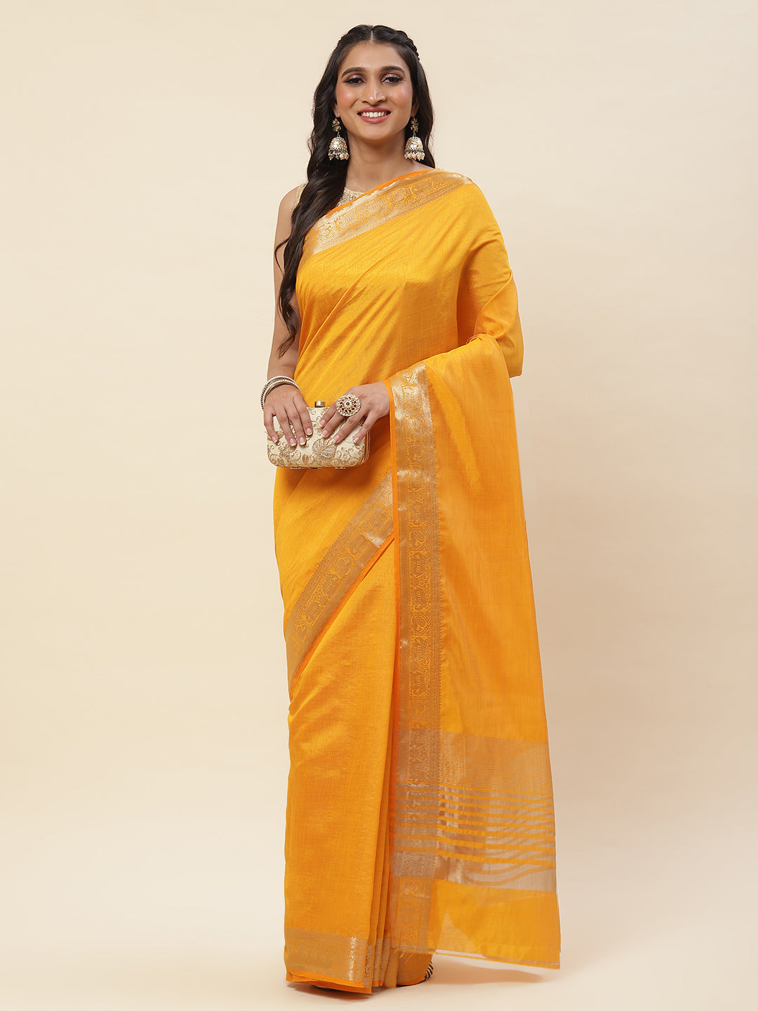 Zari Border Woven Handloom Saree