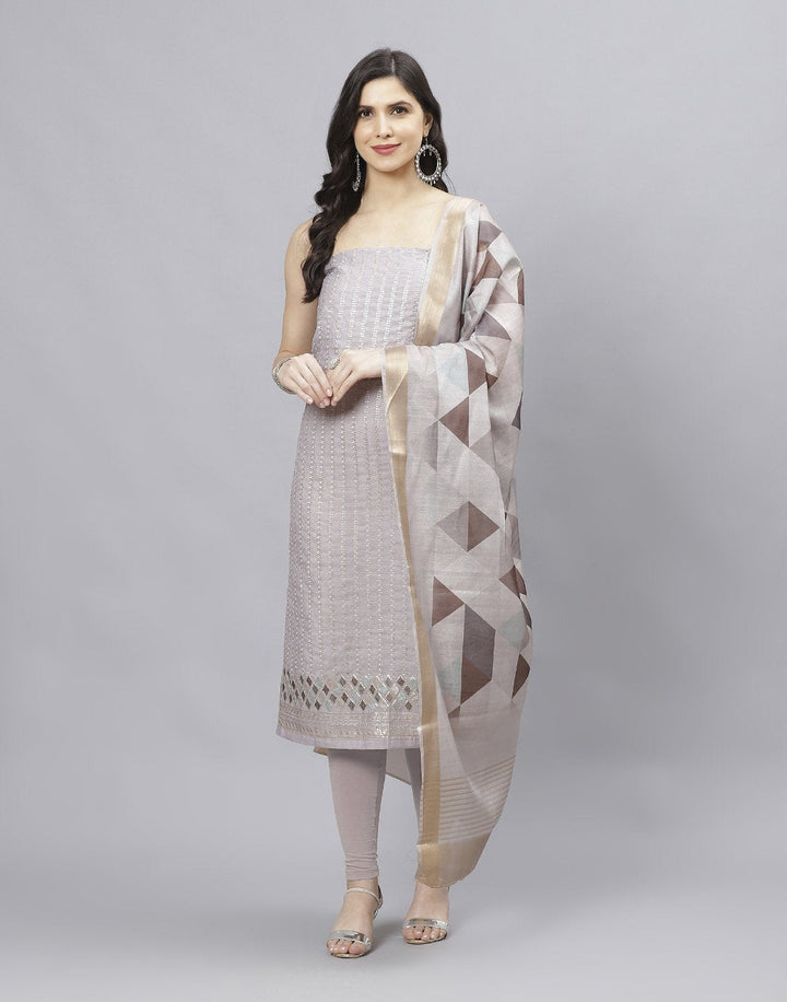 Chanderi Embroidered Suit piece
