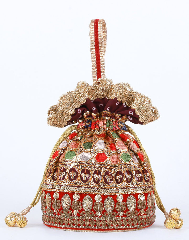 Multi-coloured potli Bag