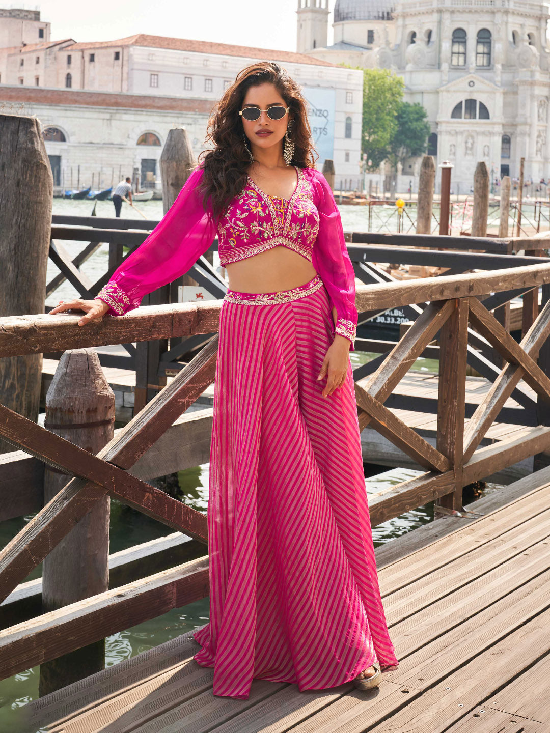 Embroidered Art Silk Choli &amp; Plazzo