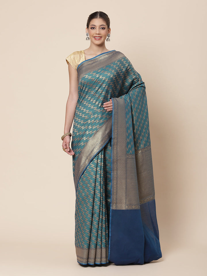 Zari Jaal Cotton Woven Saree