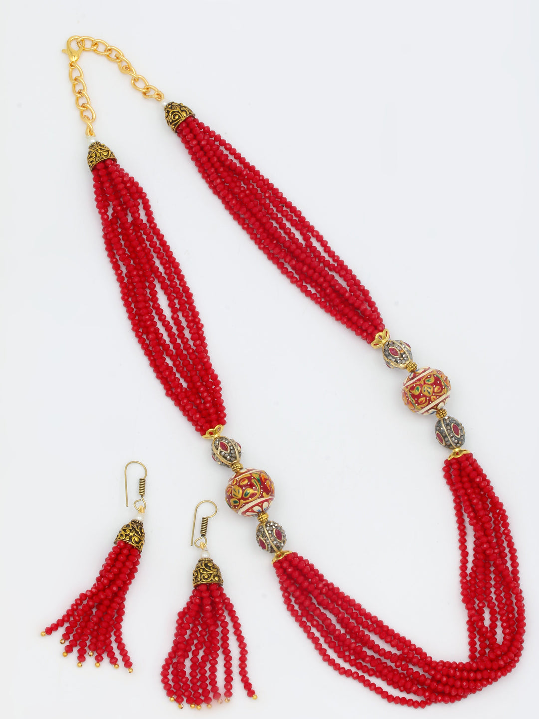 Pearl Necklace Set With Earrings