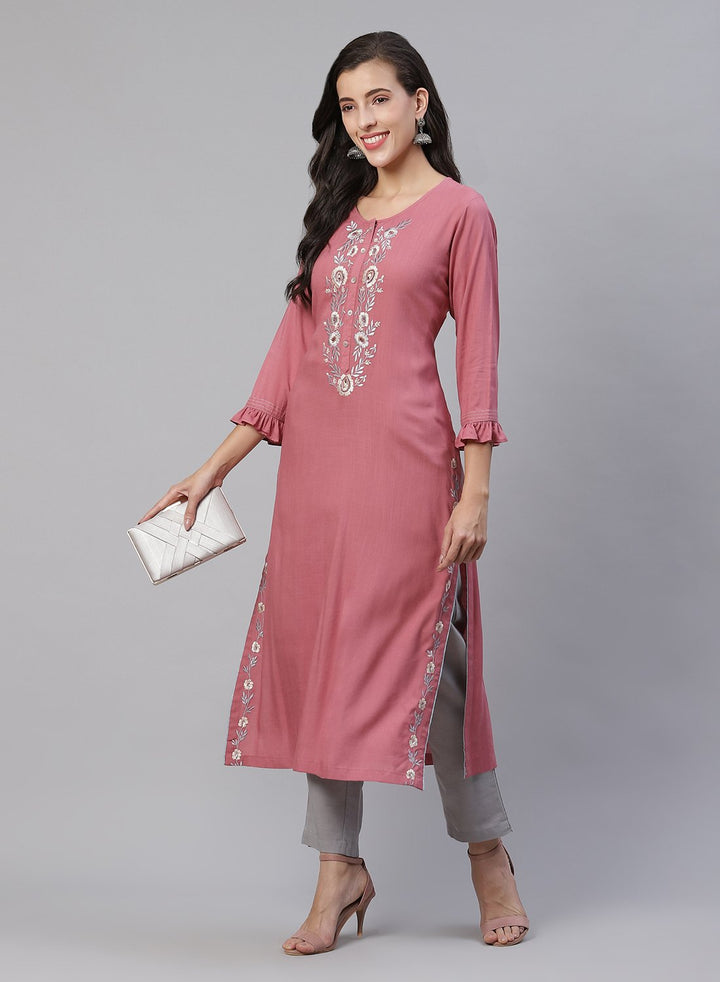 Embroidered Cotton Kurti