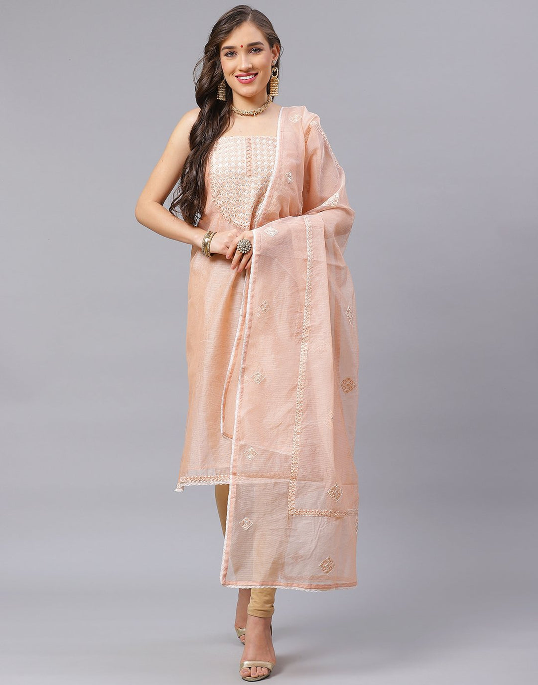 Cotton Embroidered Suit Piece