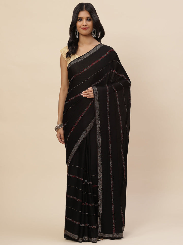 Stone Embroidered Chiffon Saree