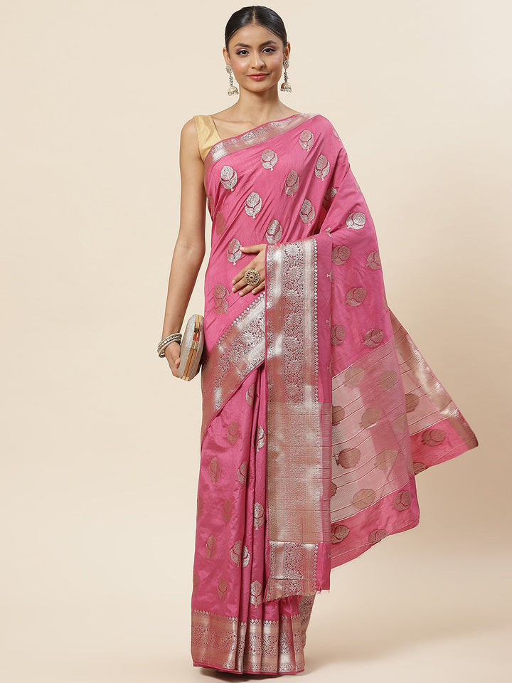 Zari Booti Woven Handloom Saree