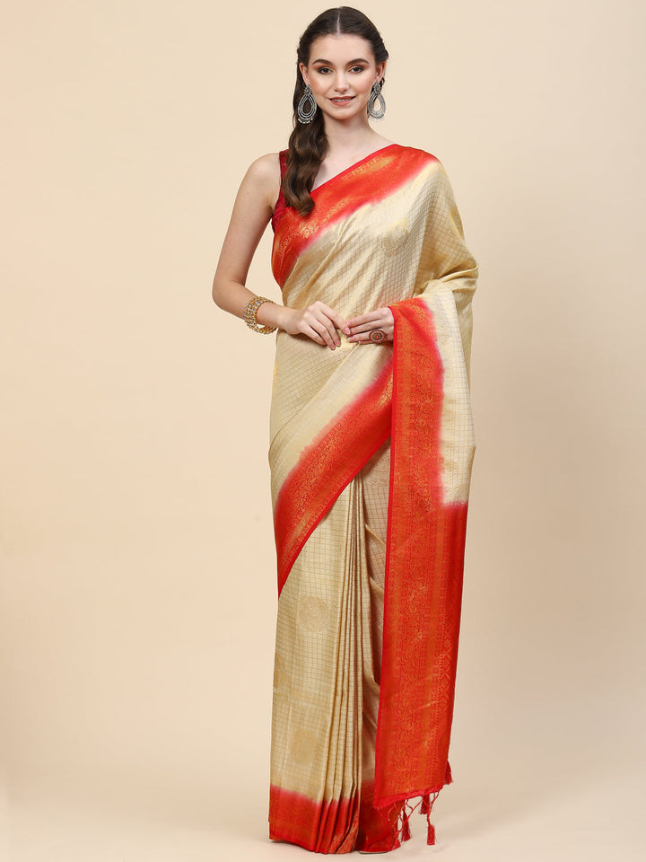 Zari Jaal Handloom Woven Saree