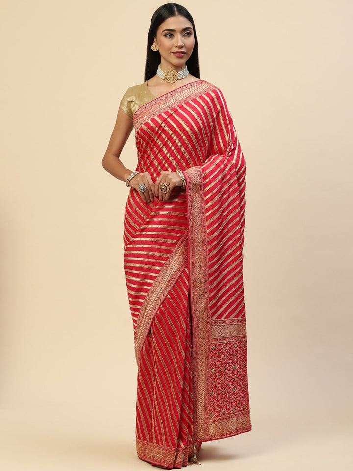 Cutdana Embroidered Handloom Saree