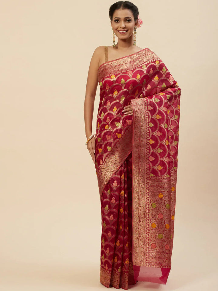 Zari Jaal Handloom Woven Saree