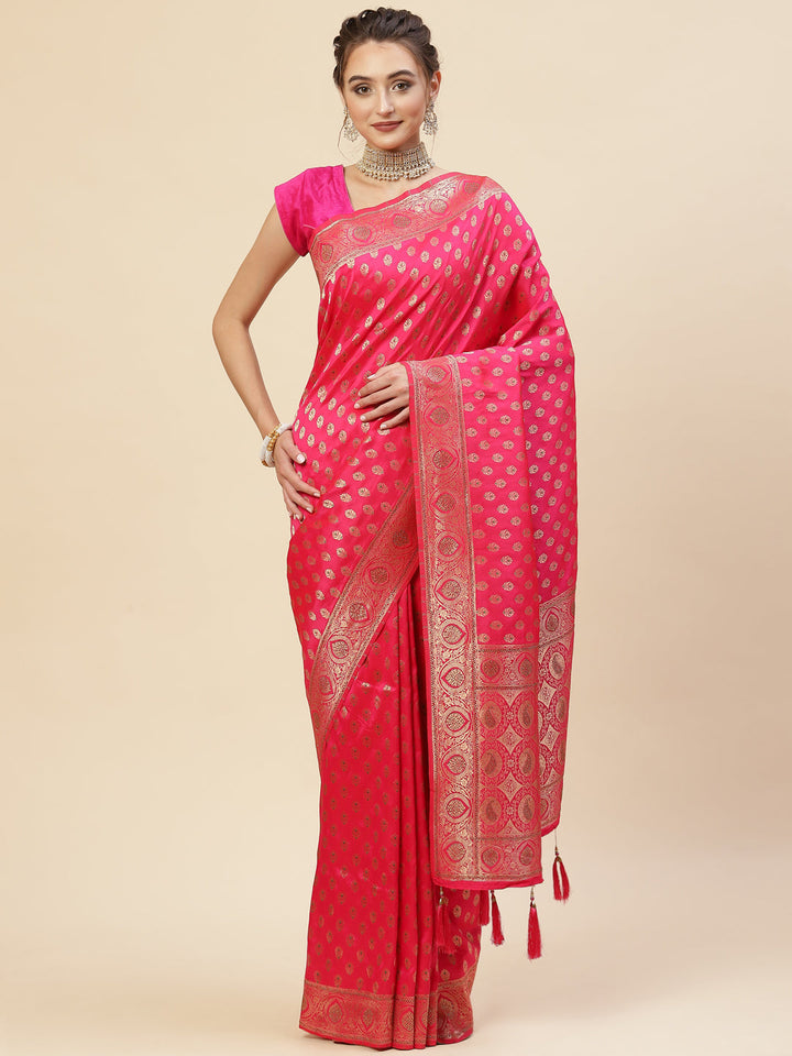 Stone Jaal Embroidered Banarasi Saree