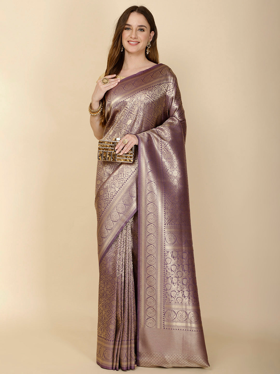 Ethnic Motifs Woven Handloom Saree