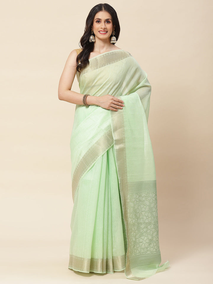 Zari Border Woven Cotton Saree