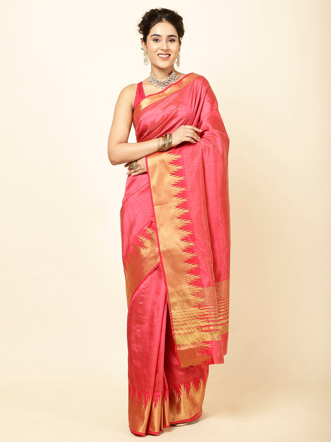 Zari Border Woven Handloom Saree