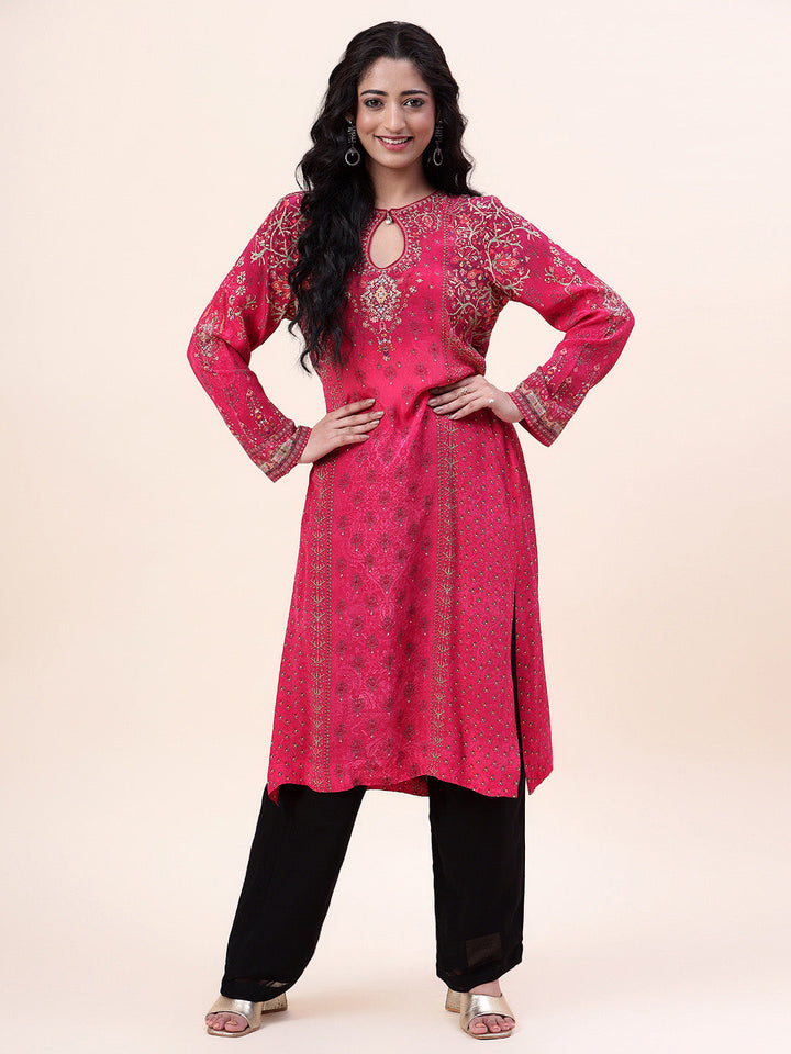 Digital Printed Crepe Kurta