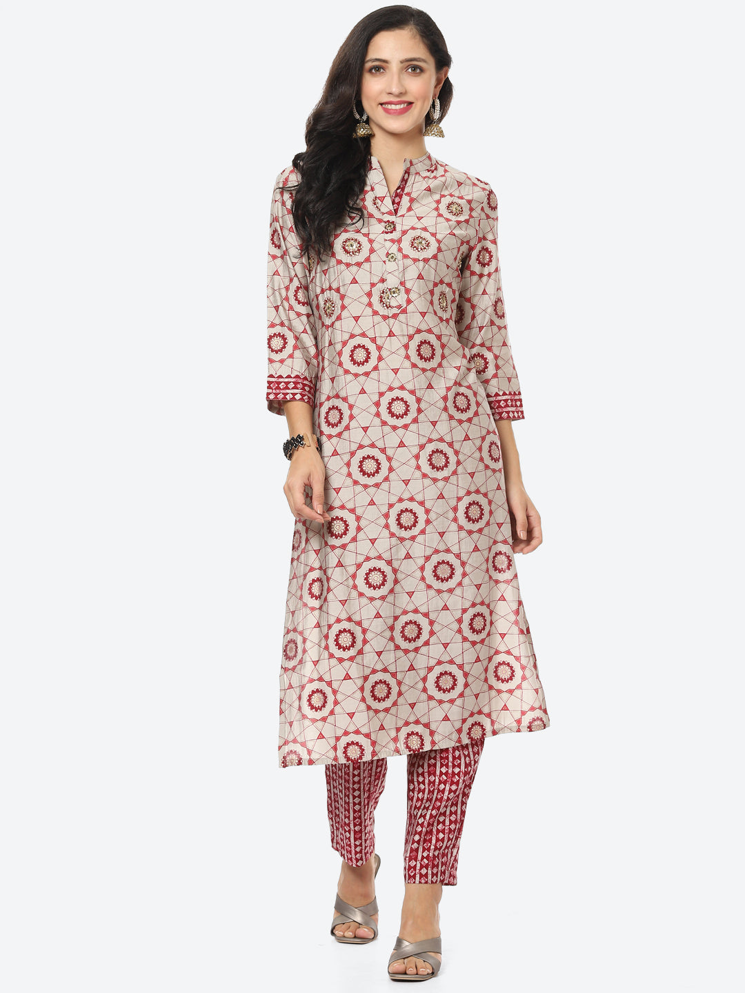 Printed Muslin Kurti With Pant