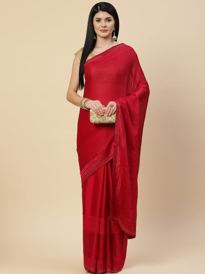 Swarovski Embroidered Chiffon Saree