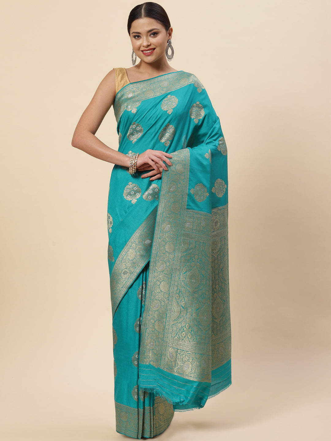 Zari Booti Handloom Woven Saree