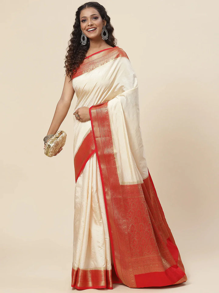 Zari Jaal Handloom Woven Saree