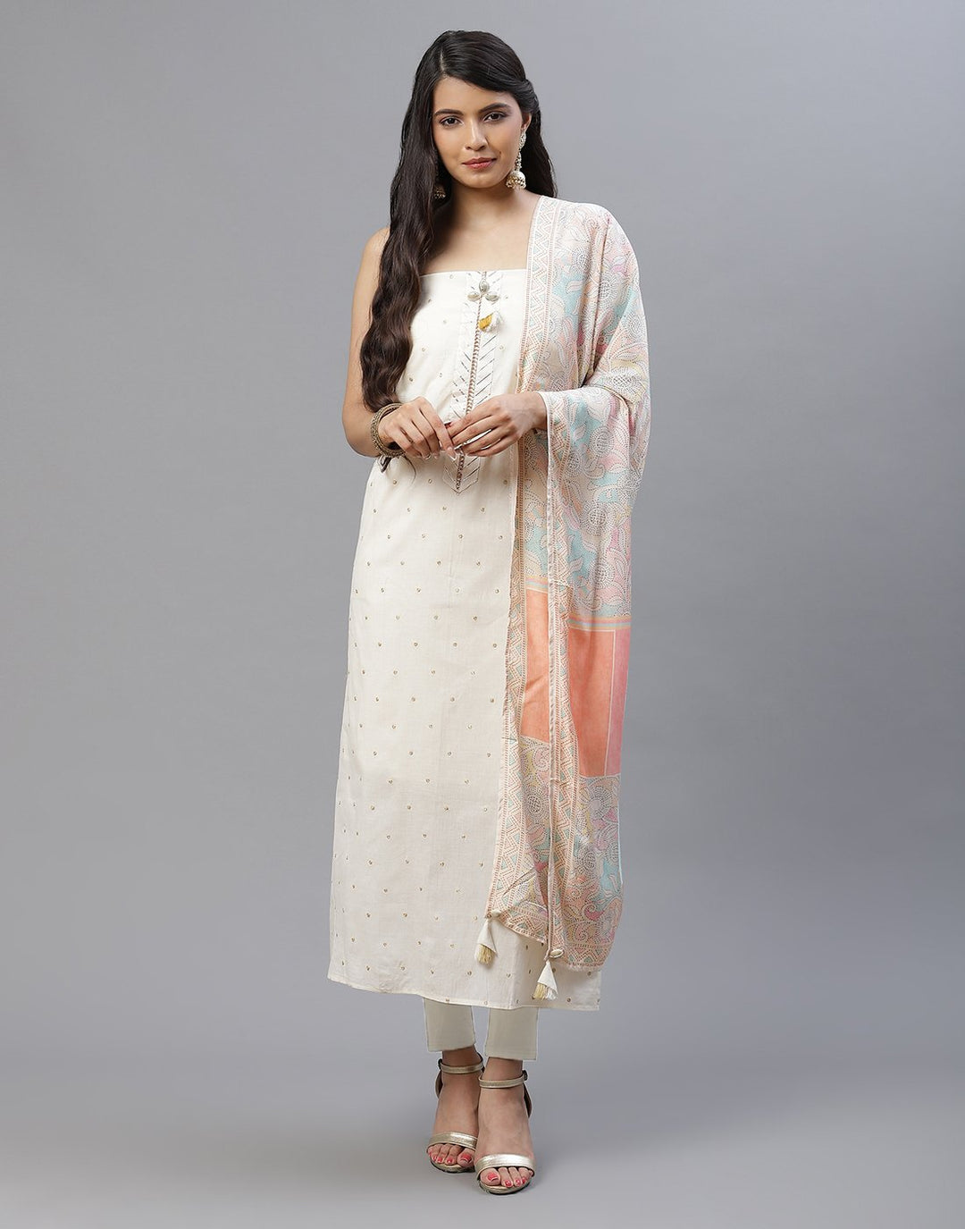 Cotton Embroidered Suit piece