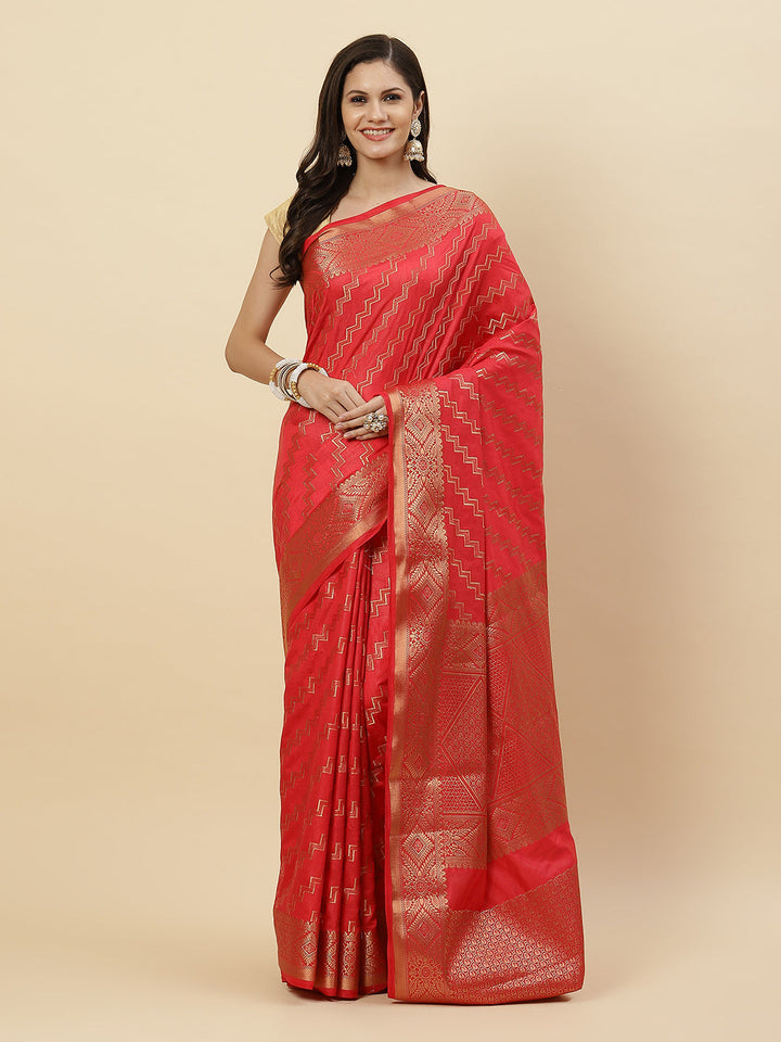 Zari Jaal Art Handloom Woven Saree
