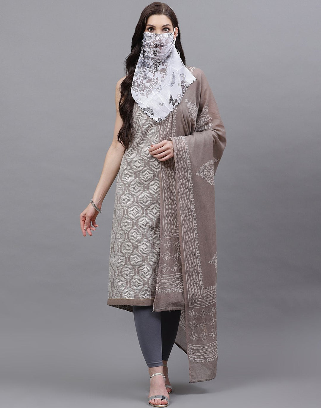 Chanderi Printed Suit piece
