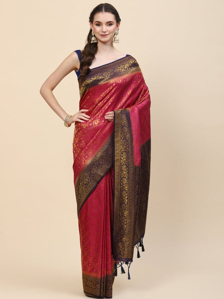 Zari Jaal Handloom Woven Saree