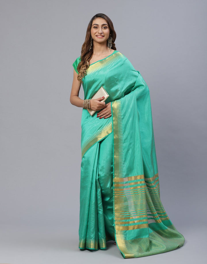 Art Handloom Saree With Zari Border