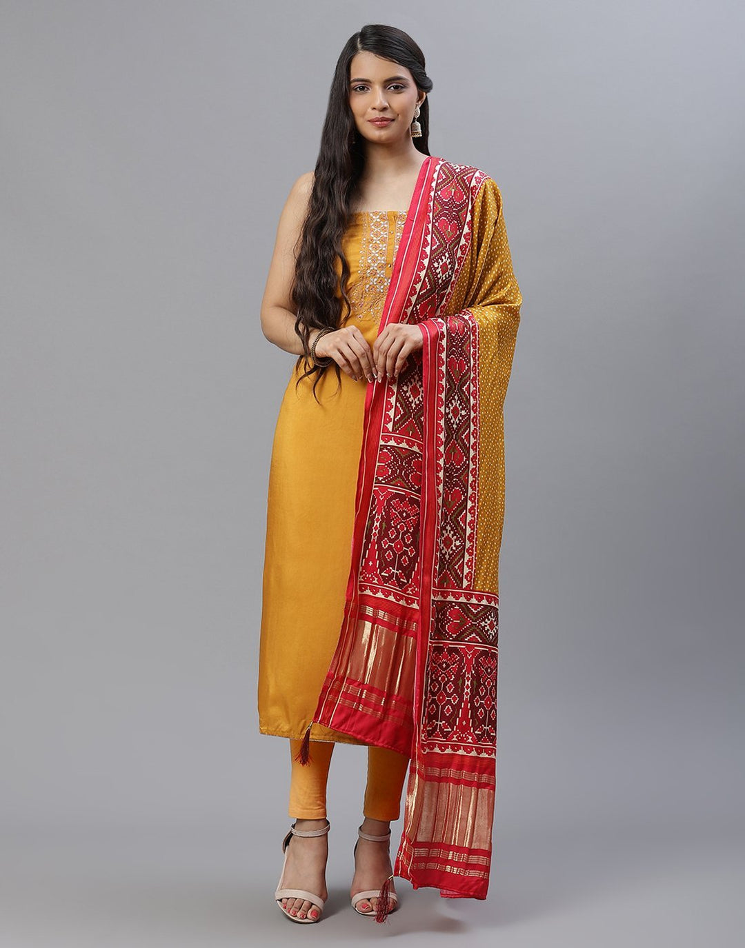 Chanderi Embroidered Suit piece