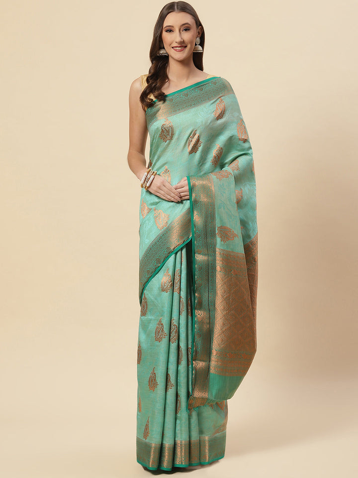 Zari Booti Handloom Woven Saree