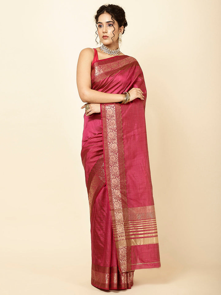 Zari Border Woven Handloom Saree